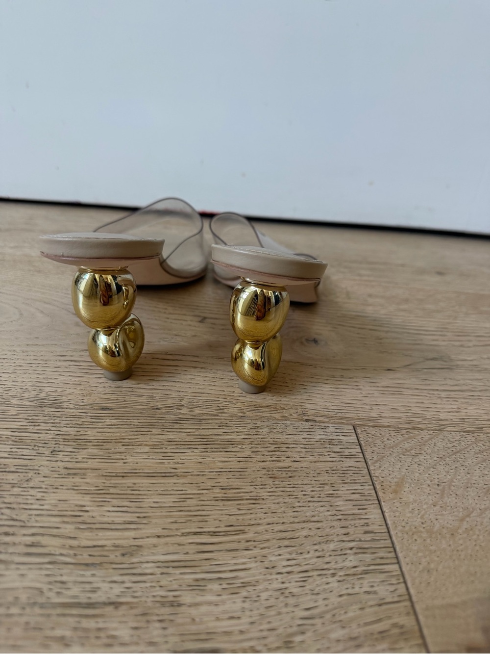 cult gaia Beige Clear Strap Slide Mules - Picture 4 of 5